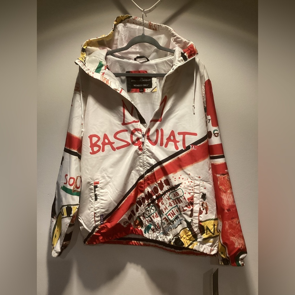 NWT Jean Michel Basquiat + Memebers Only windbreaker Y2K
